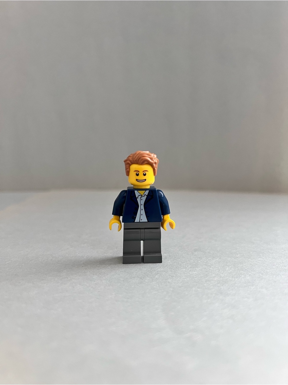 Lego City Male in Dark Blue Jacket Minifigure